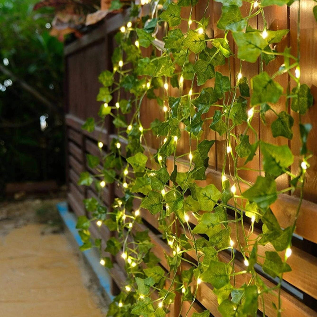LED-Lichterkette in Warmweiß — Vintage-Blätter und Ranken