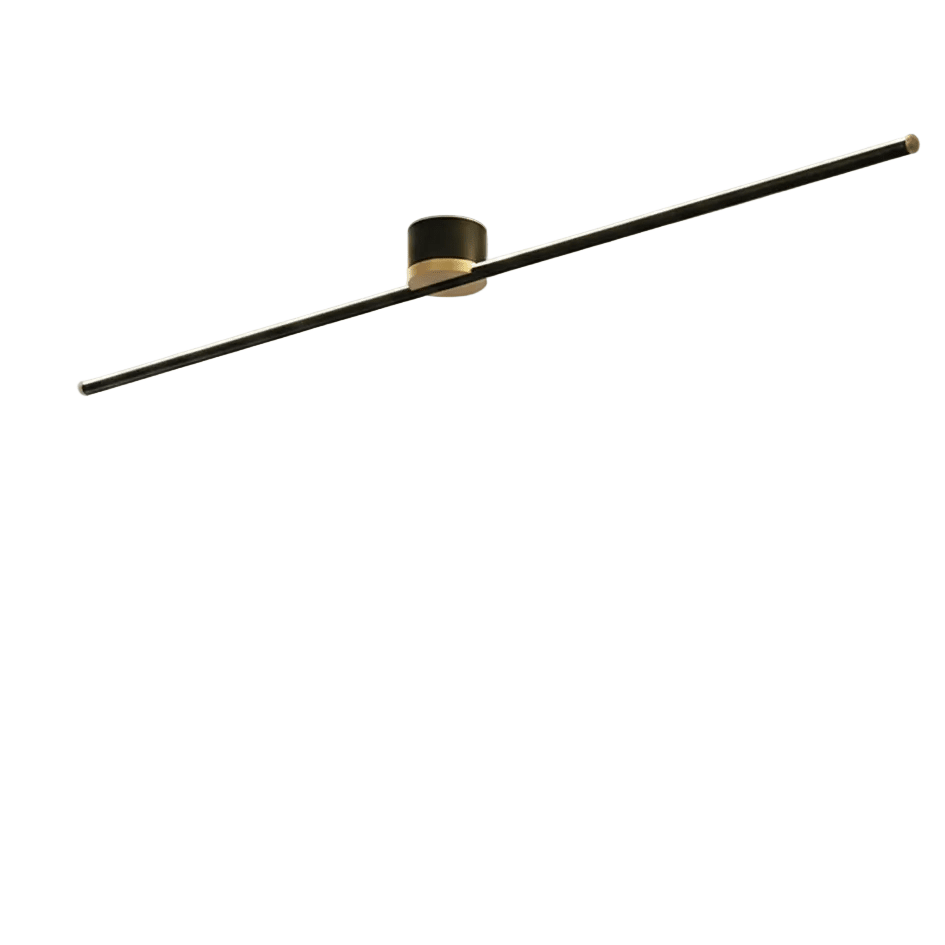 Strakke lineaire plafondlamp van 24 inch - opbouwmontage, slank metalen frame, geïntegreerde led