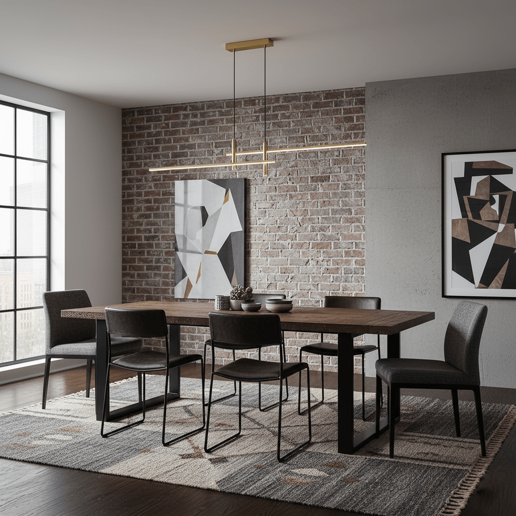 LED Island Pendant — 90/120/150cm, Dimmable, Black/Gold