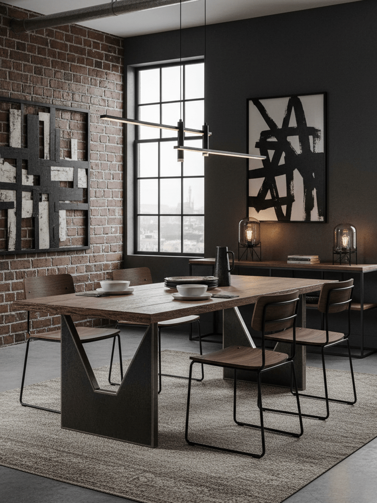LED Island Pendant — 90/120/150cm, Dimmable, Black/Gold