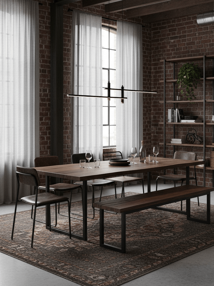 LED Island Pendant — 90/120/150cm, Dimmable, Black/Gold