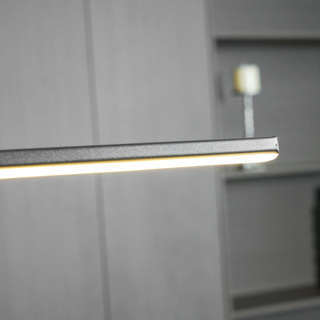 LED Island Pendant — 90/120/150cm, Dimmable, Black/Gold