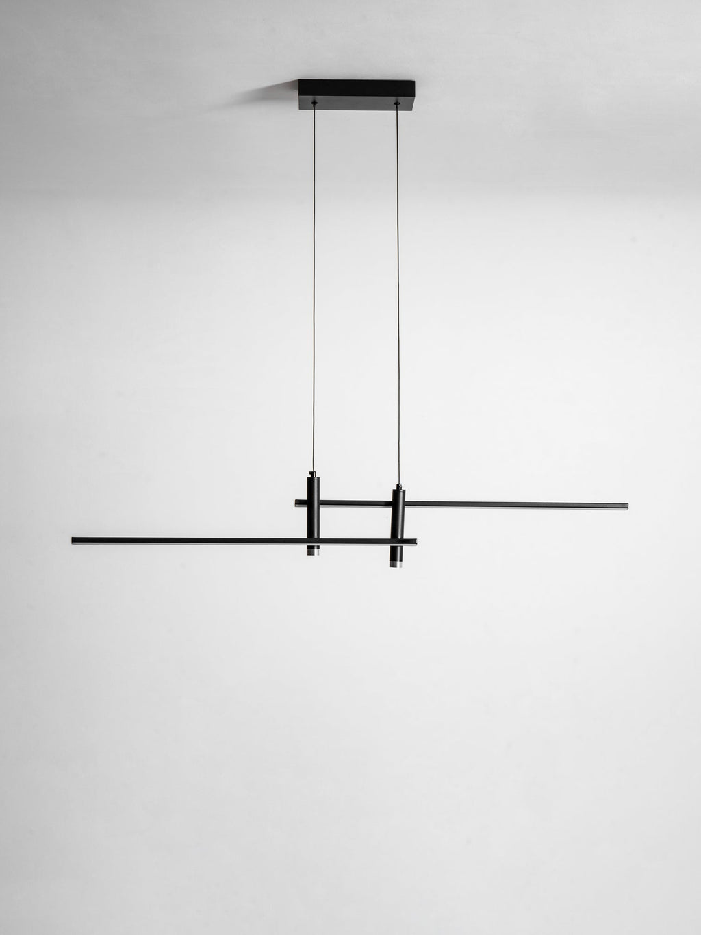 LED Island Pendant — 90/120/150cm, Dimmable, Black/Gold