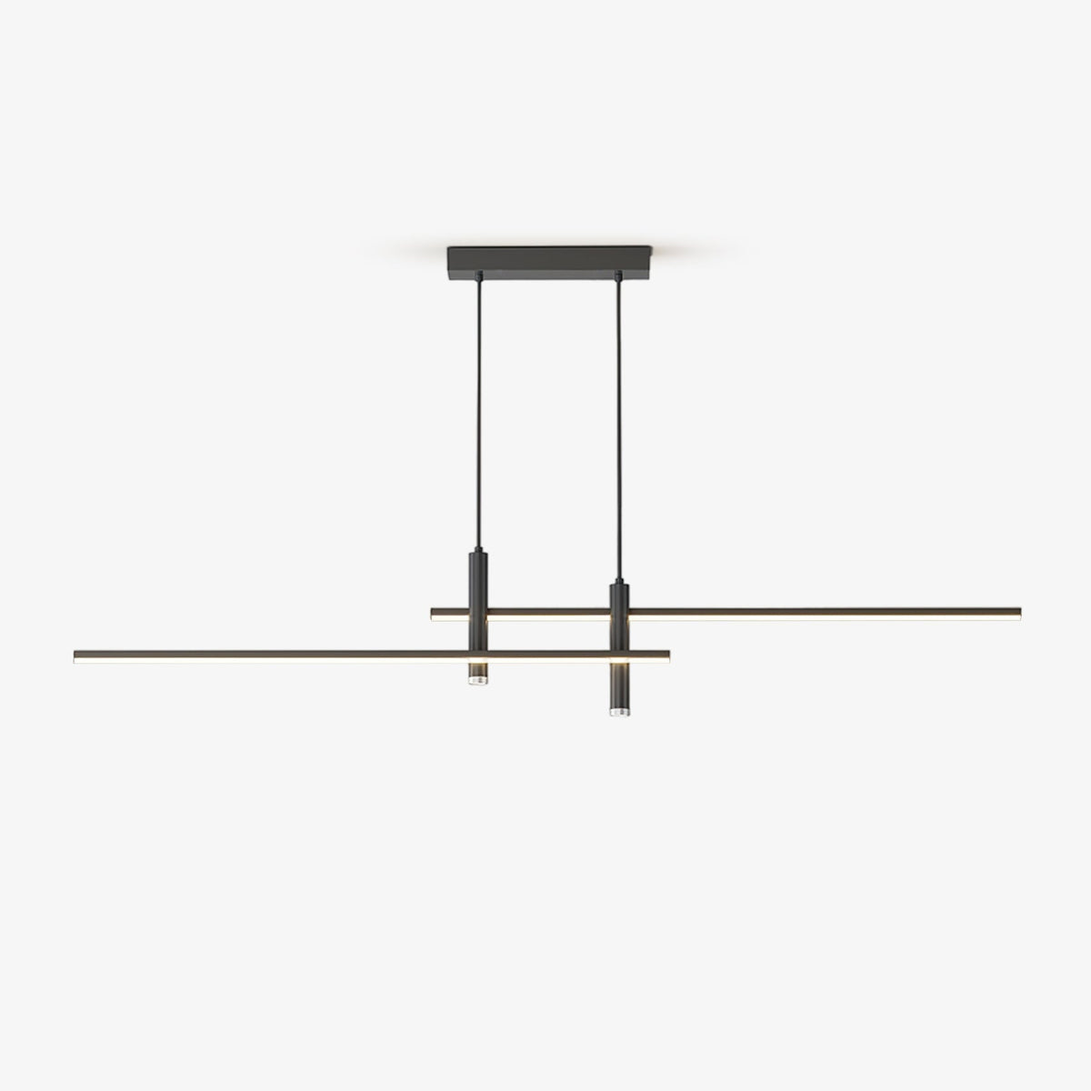 LED Island Pendant — 90/120/150cm, Dimmable, Black/Gold
