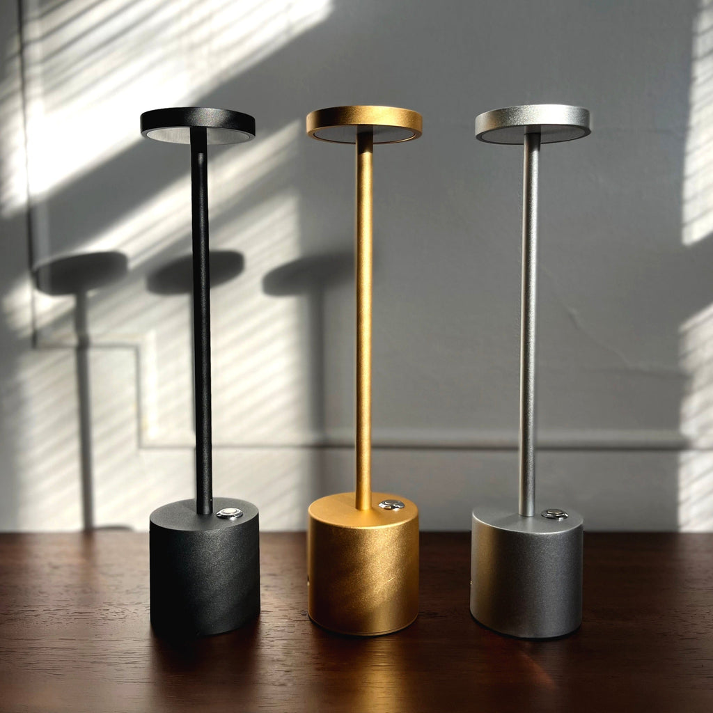 Bezprzewodowa, ładowalna lampa aluminiowa LED — z funkcją ściemniania, IP54