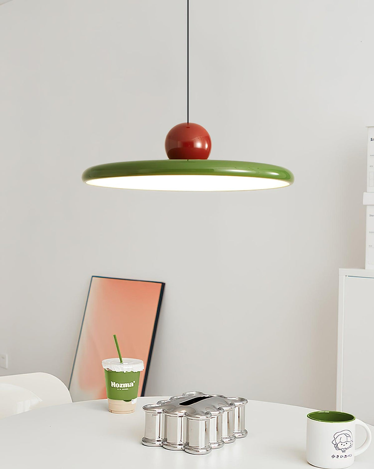 Lámpara colgante redonda LED Lola – Metal y acrílico, regulable, Ø30/40/50cm