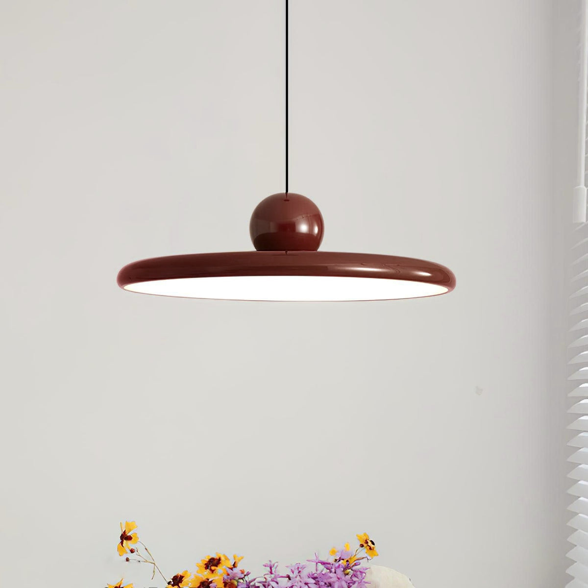 Lámpara colgante redonda LED Lola – Metal y acrílico, regulable, Ø30/40/50cm
