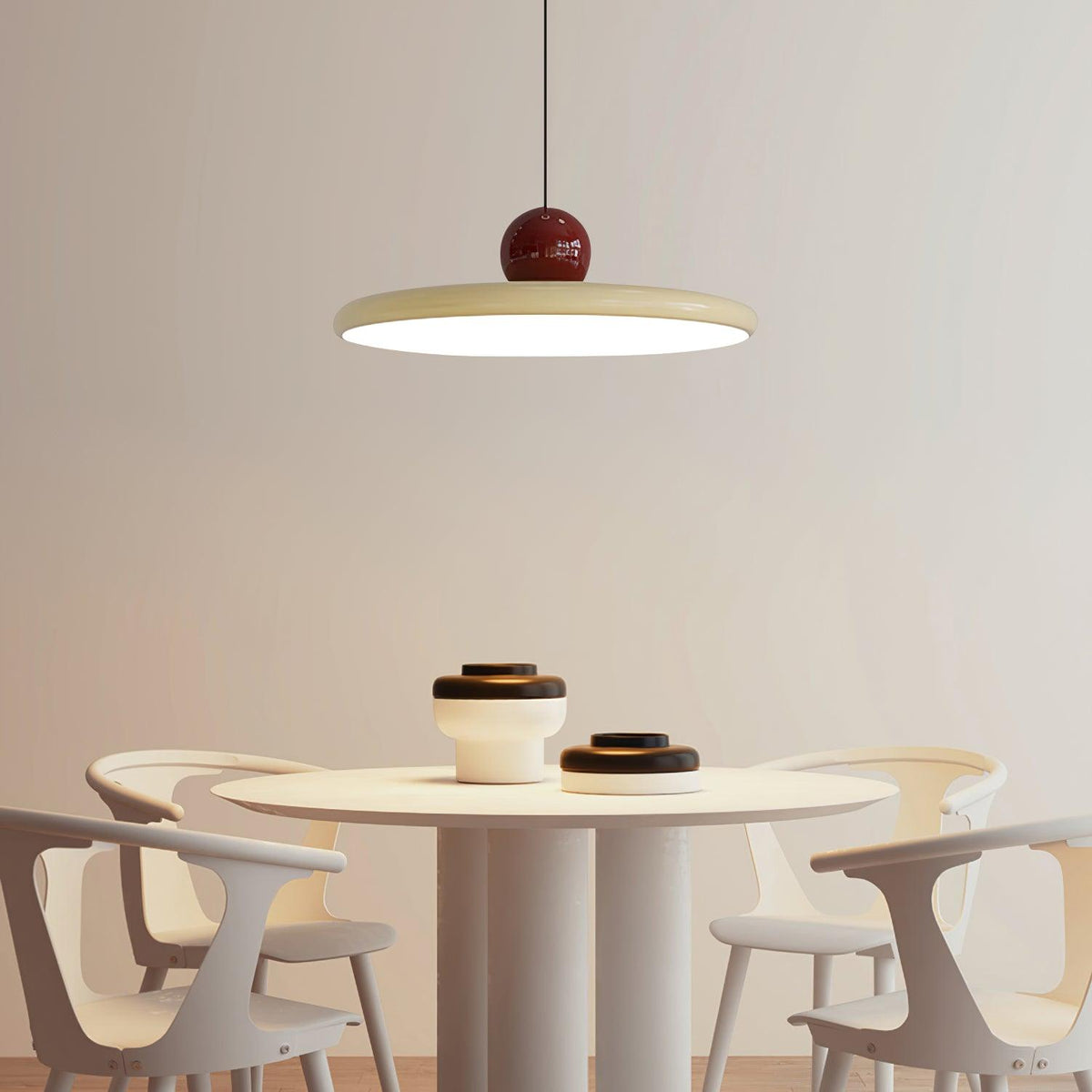 Lámpara colgante redonda LED Lola – Metal y acrílico, regulable, Ø30/40/50cm