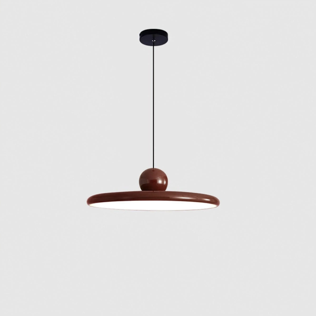 Lámpara colgante redonda LED Lola – Metal y acrílico, regulable, Ø30/40/50cm