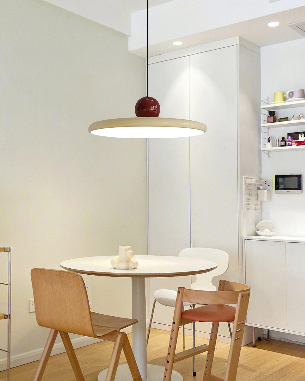 Lámpara colgante redonda LED Lola – Metal y acrílico, regulable, Ø30/40/50cm