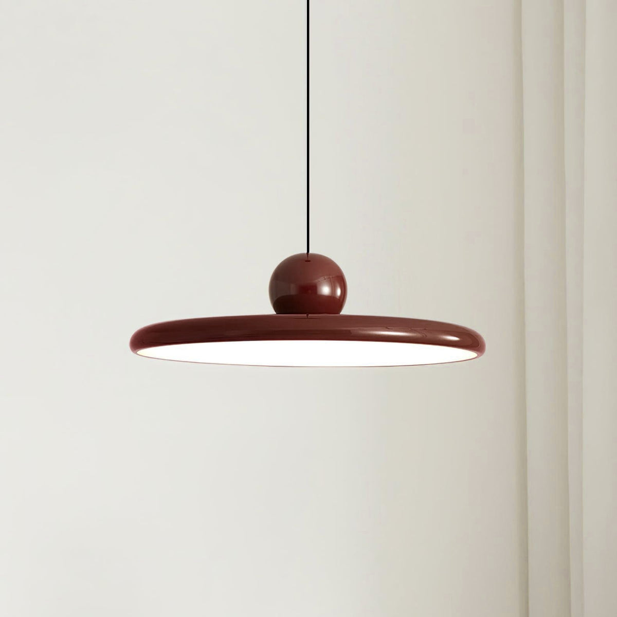 Lámpara colgante redonda LED Lola – Metal y acrílico, regulable, Ø30/40/50cm