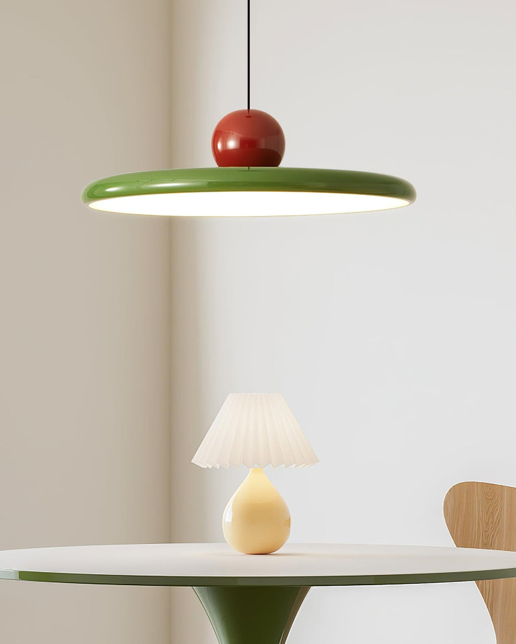Lámpara colgante redonda LED Lola – Metal y acrílico, regulable, Ø30/40/50cm