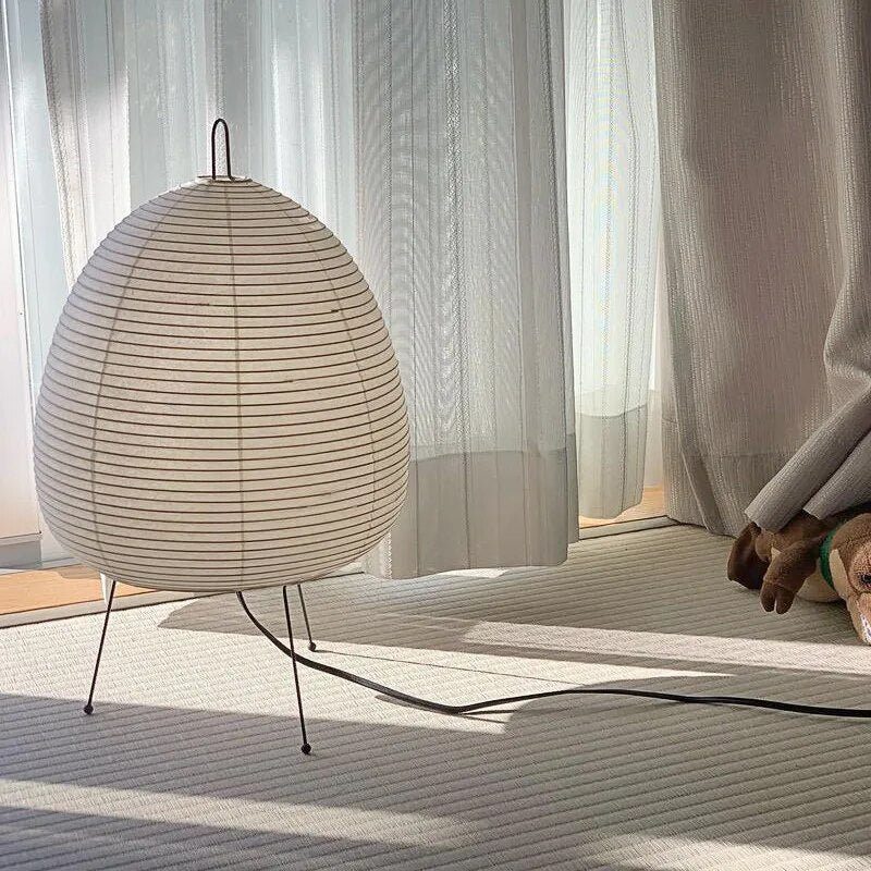 Traditional Japanese Rice Paper Shade LED Table Lamp