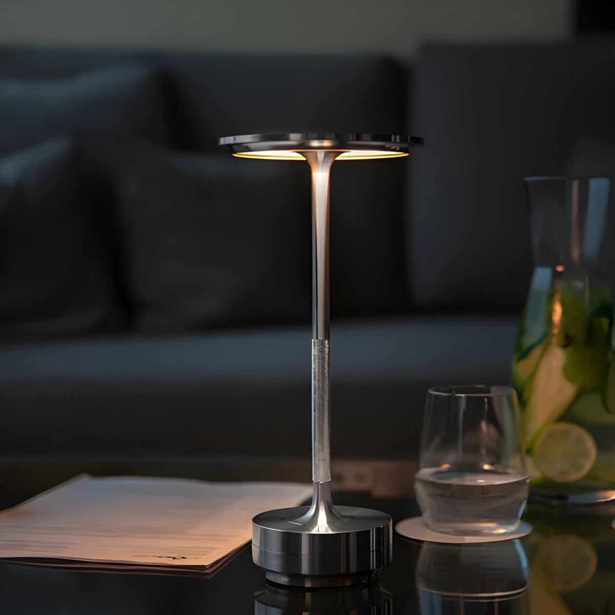 Kabellose dimmbare LED-Touchlampe — Gold/Schwarz/Silber
