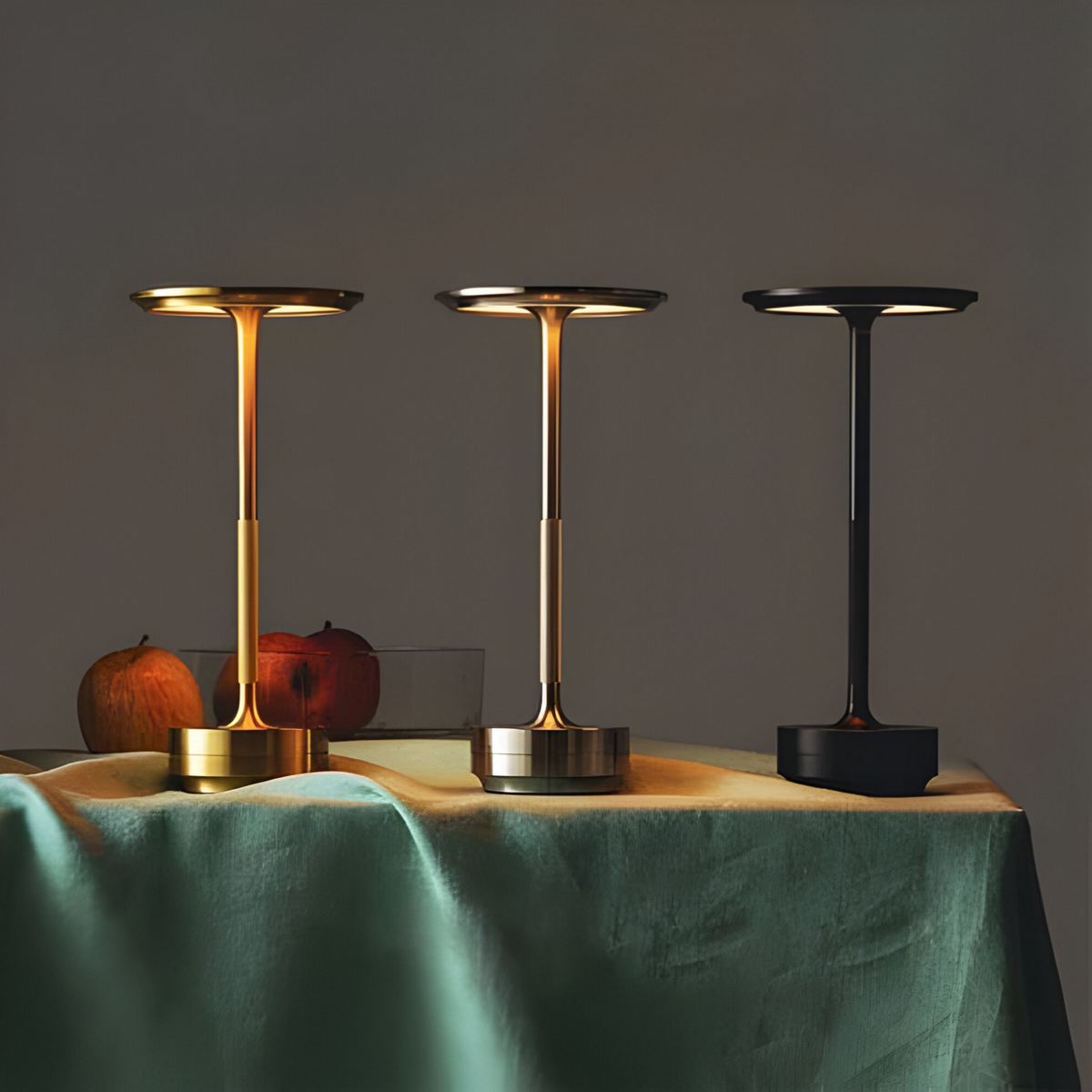 Kabellose dimmbare LED-Touchlampe — Gold/Schwarz/Silber