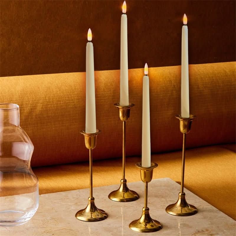 AuroraGlow Flameless LED Taper Candles — Slim, Flicker-Free Design