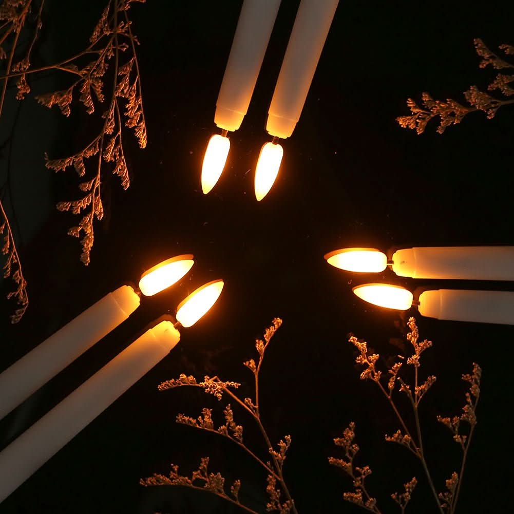 AuroraGlow Flameless LED Taper Candles — Slim, Flicker-Free Design