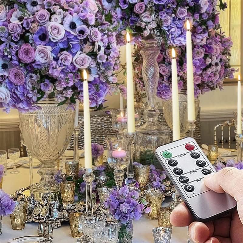 AuroraGlow Flameless LED Taper Candles — Slim, Flicker-Free Design