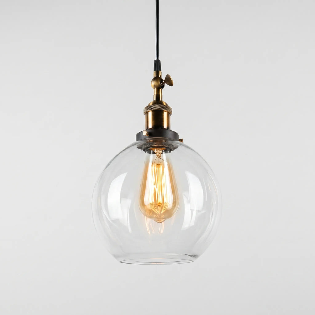 Vintage Spherical Pendant Light -  Illuminating Dining Spaces - Wildoxy