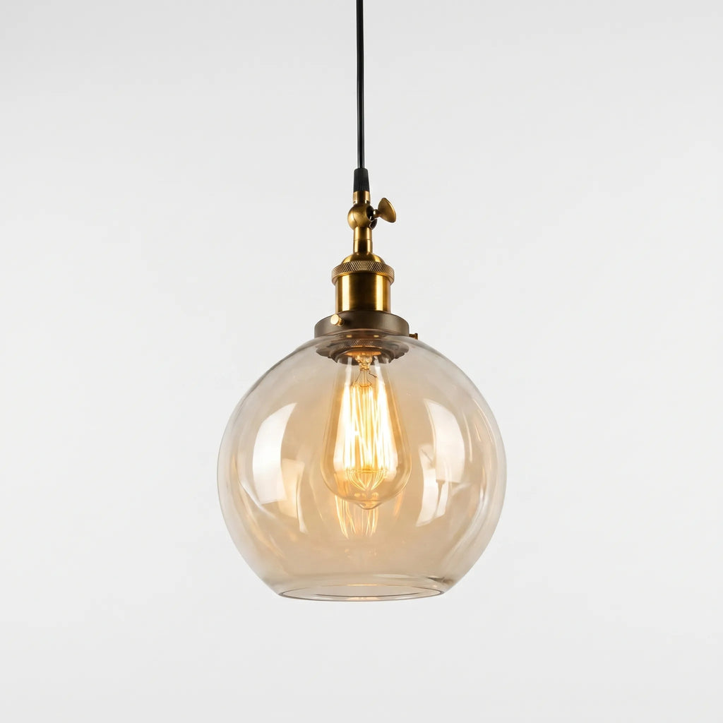 Vintage Spherical Pendant Light -  Illuminating Dining Spaces - Wildoxy