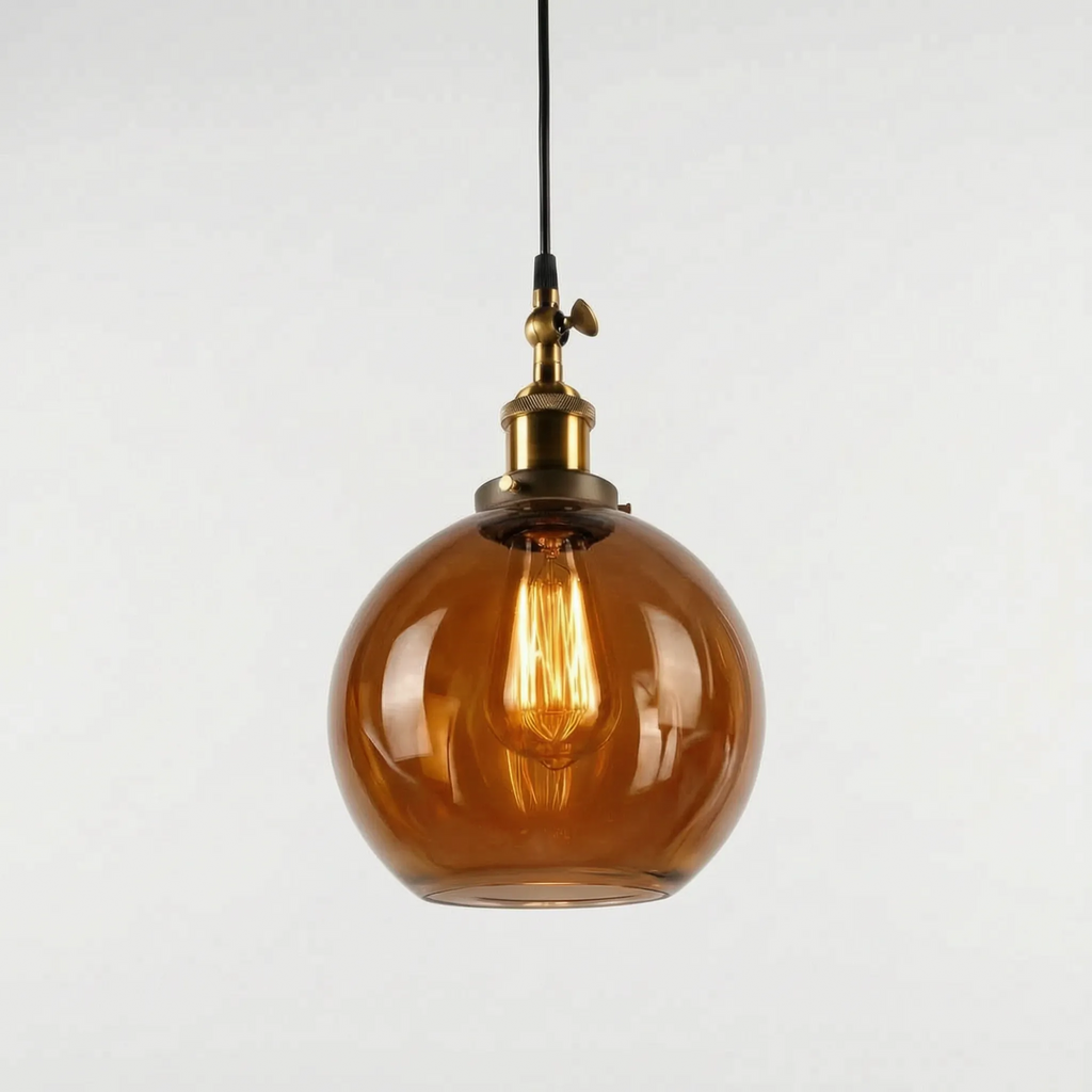 Vintage Spherical Pendant Light -  Illuminating Dining Spaces - Wildoxy