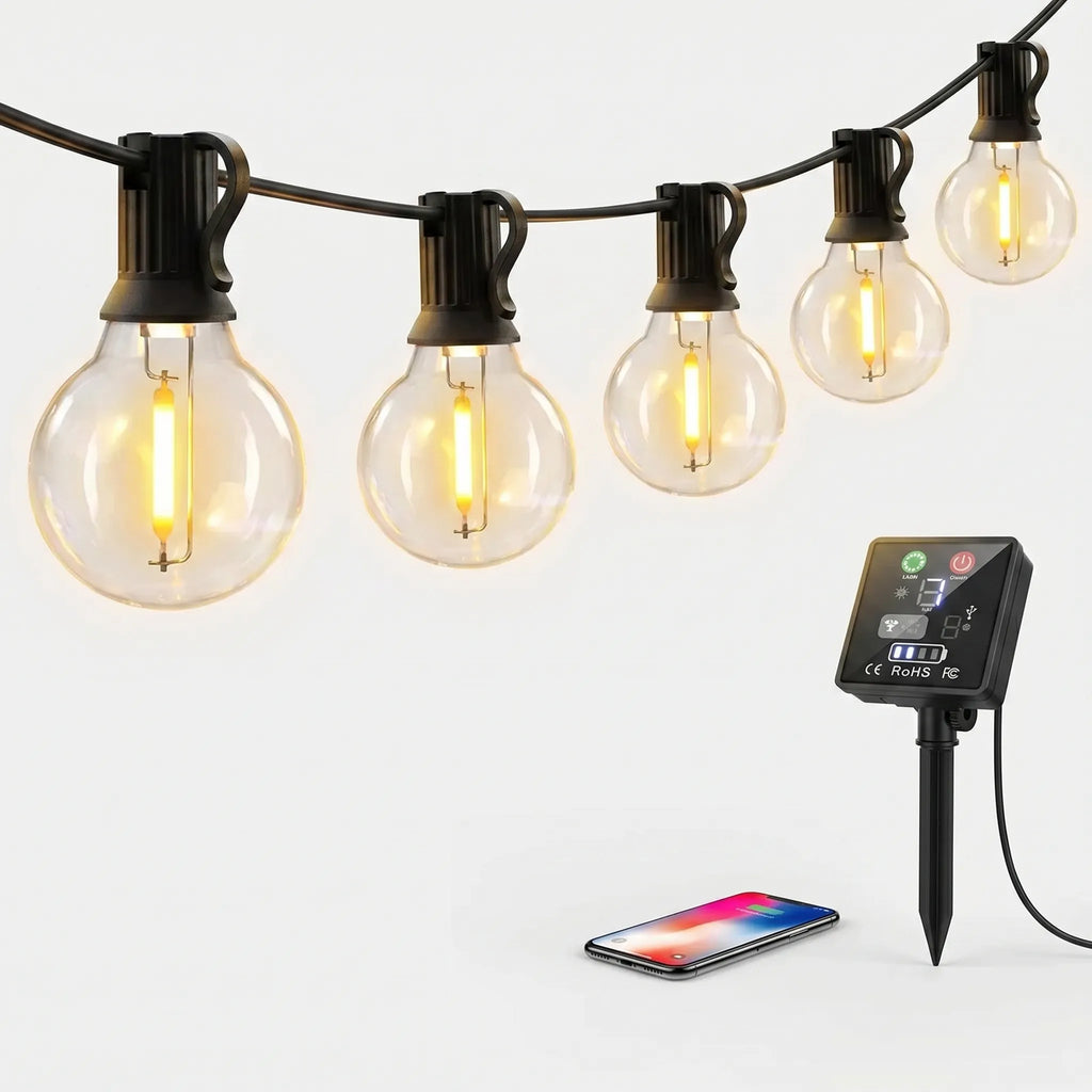 Solar Powered String Lights -  Illuminating Outdoor Patios - Wildoxy