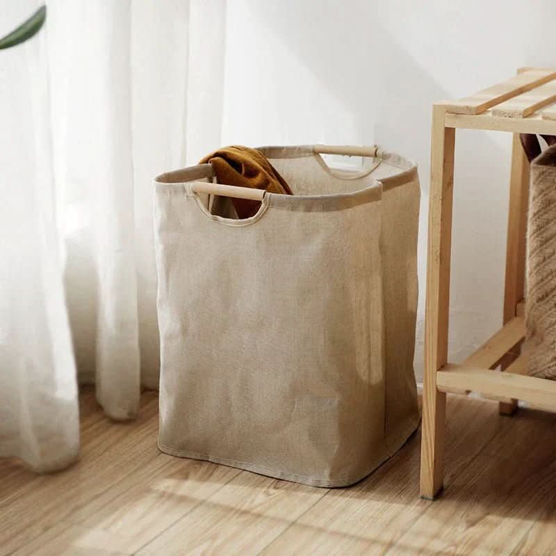 AeroNest Cotton Linen Laundry Basket — Minimalist Lines, Clean Design