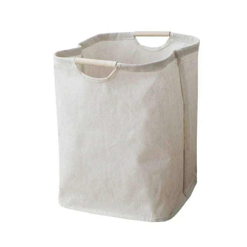 AeroNest Cotton Linen Laundry Basket — Minimalist Lines, Clean Design