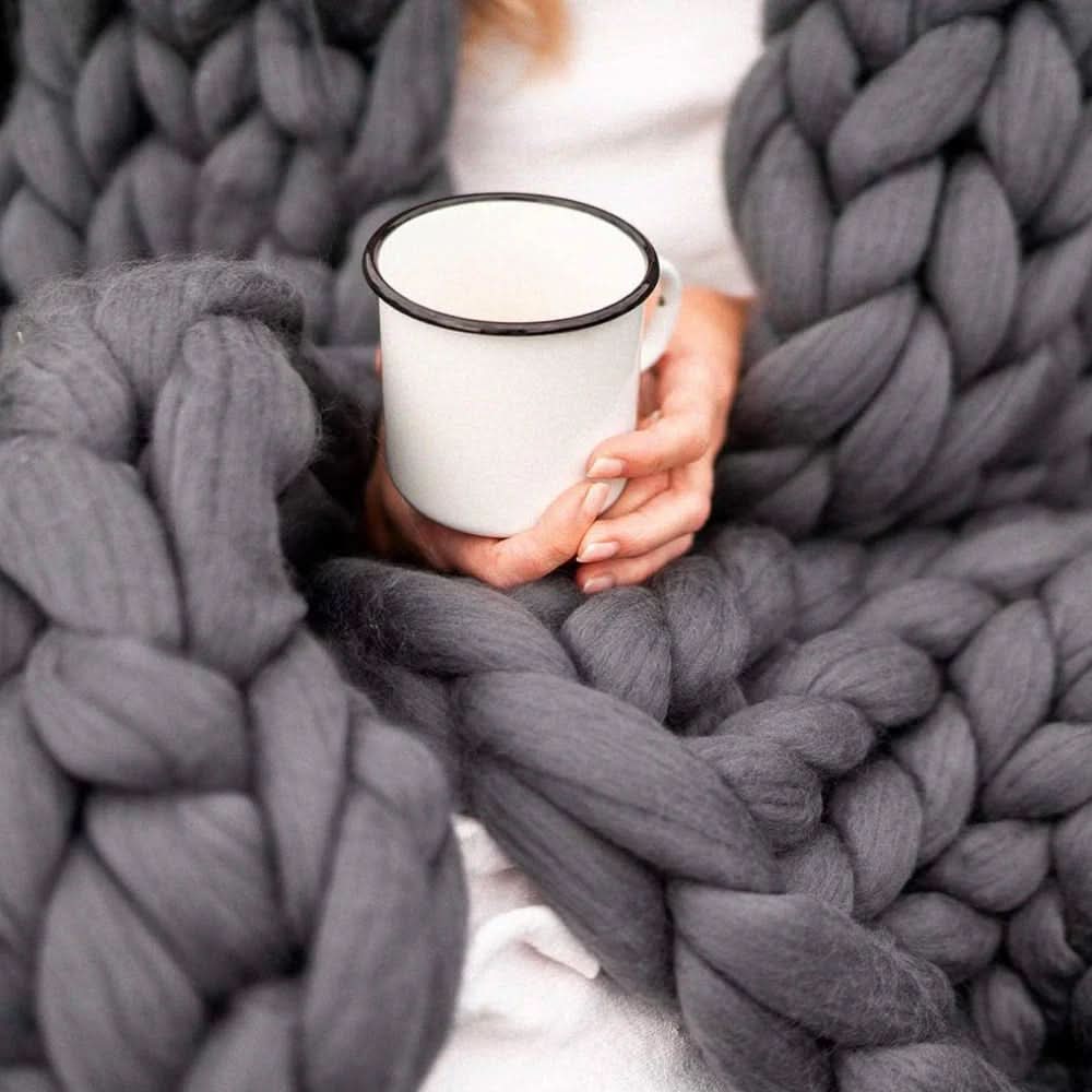 CozyWeave LuxeWool Chunky XL Wool Yarn — Ultra Soft, 1000g Skein