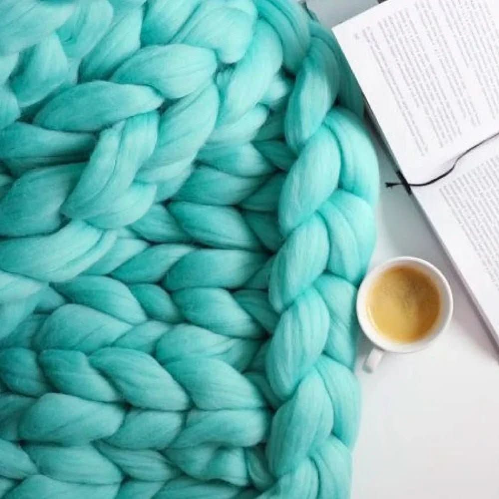 CozyWeave LuxeWool Chunky XL Wool Yarn — Ultra Soft, 1000g Skein