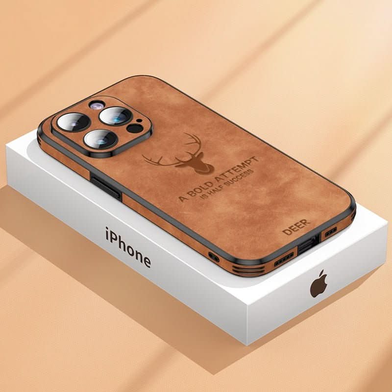 AureateGuard Premium Leather iPhone Case — Shock Resistant, Slim Profile