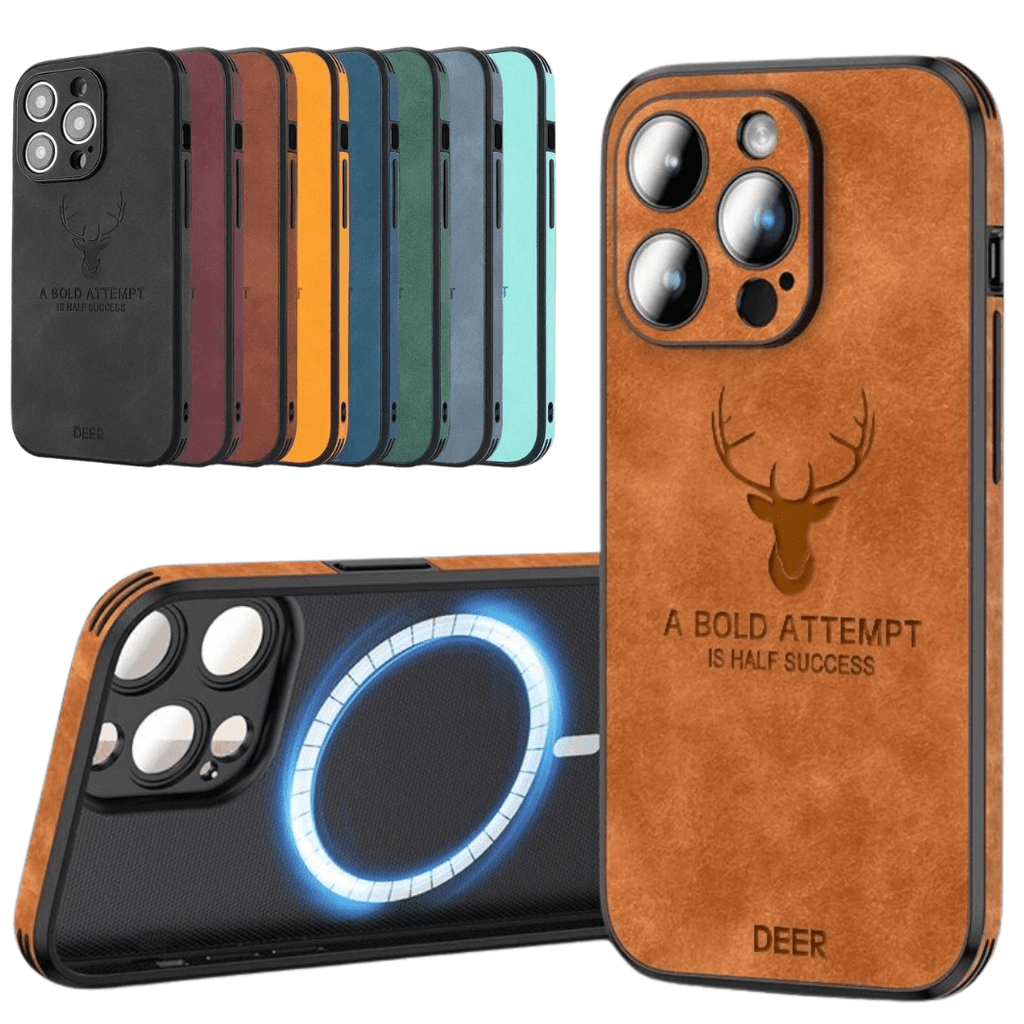 AureateGuard Premium Leather iPhone Case — Shock Resistant, Slim Profile