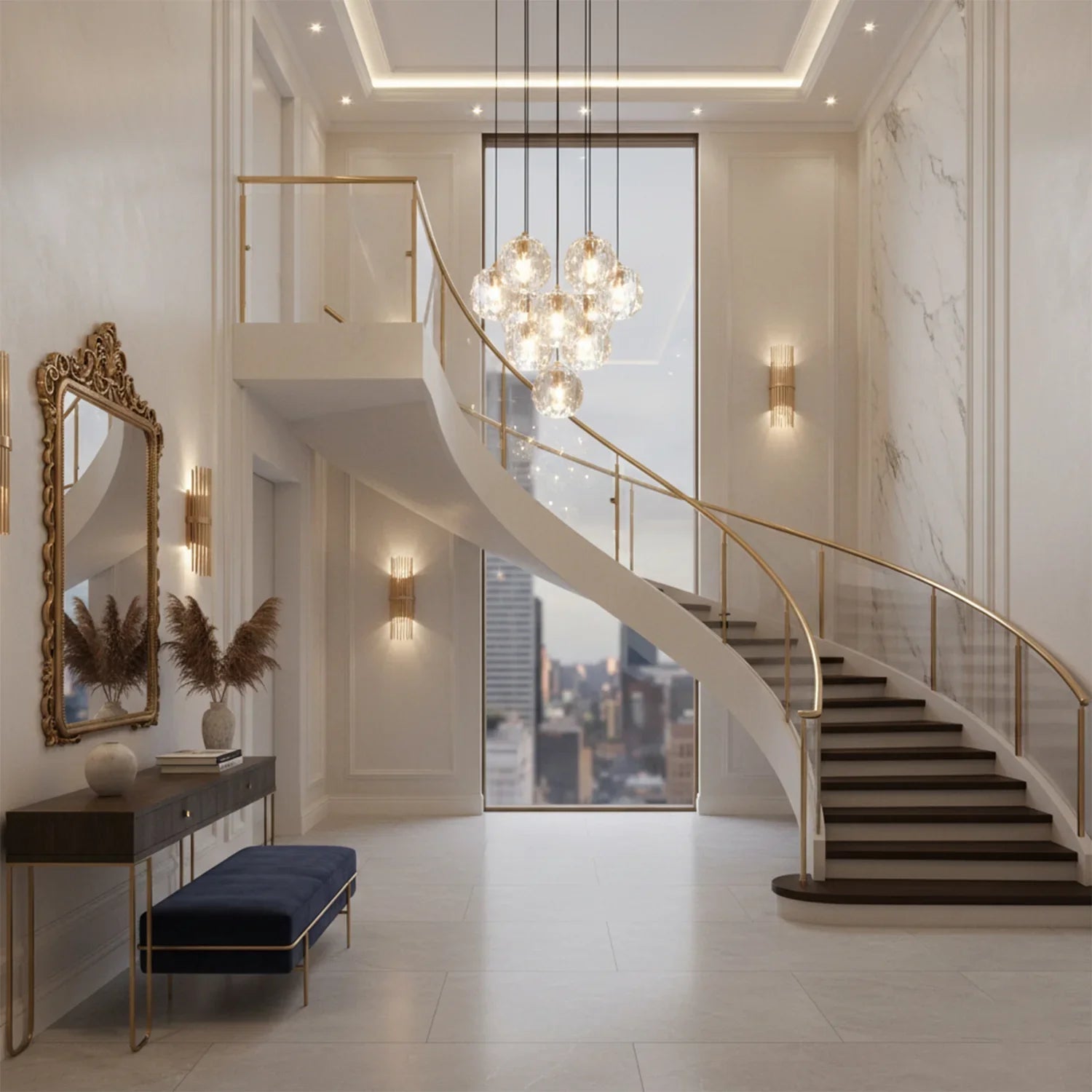 Luxury Faceted Crystal Cluster Chandelier | wildoxy