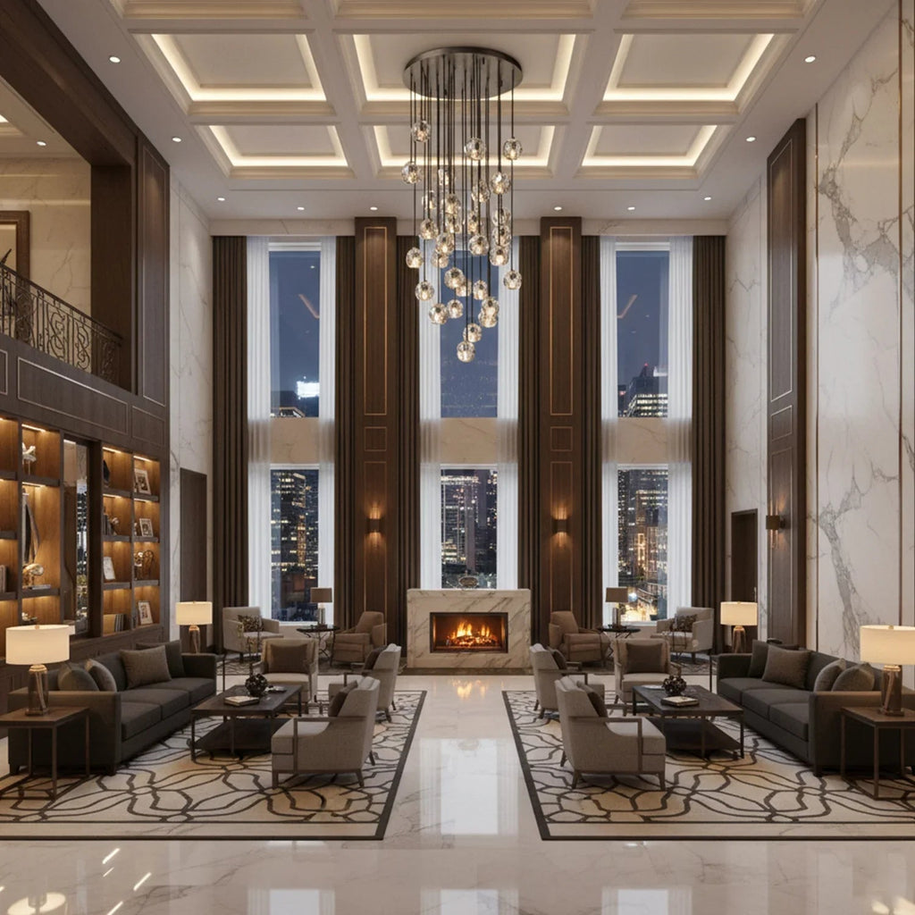 Luxury Faceted Crystal Cluster Chandelier | wildoxy