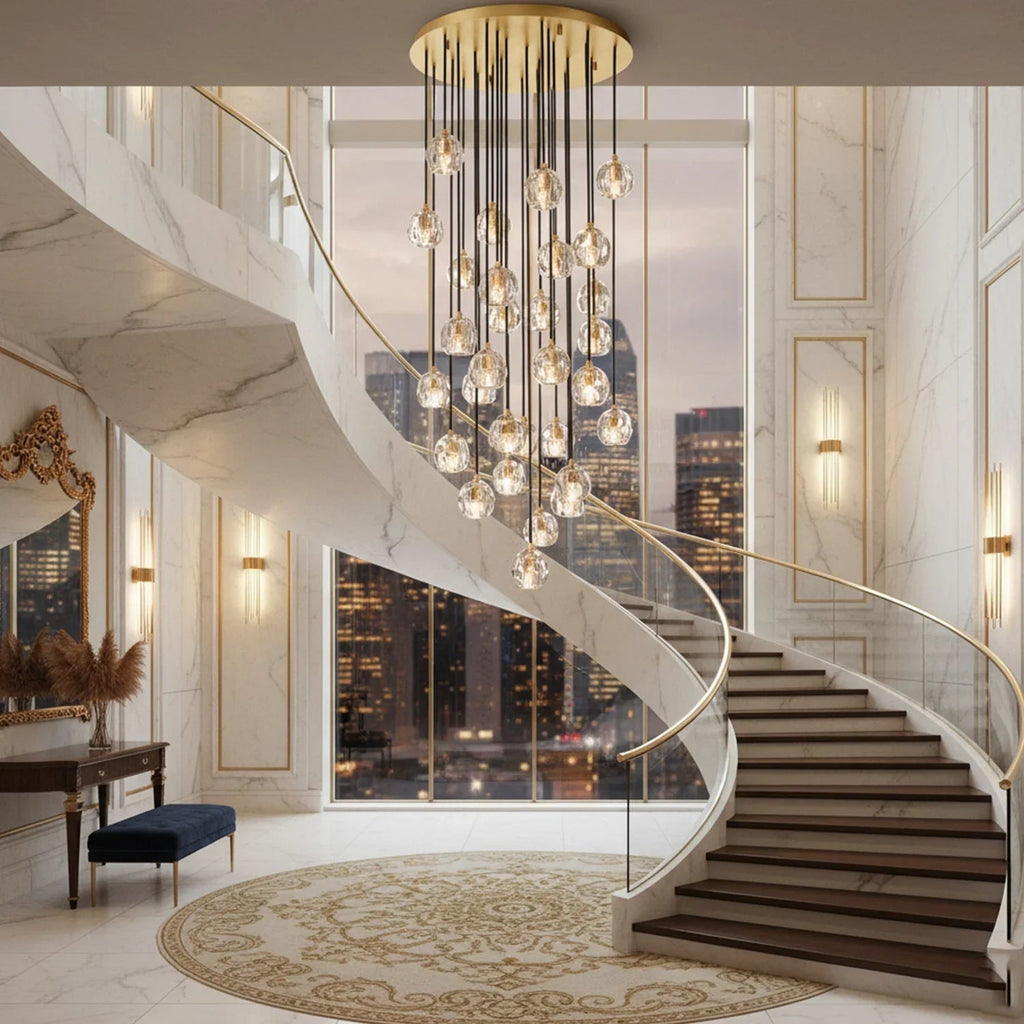 Luxury Faceted Crystal Cluster Chandelier | wildoxy