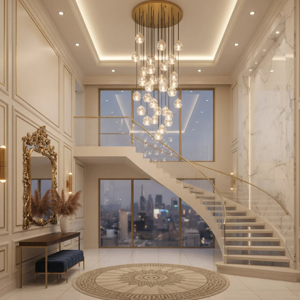 Luxury Faceted Crystal Cluster Chandelier | wildoxy