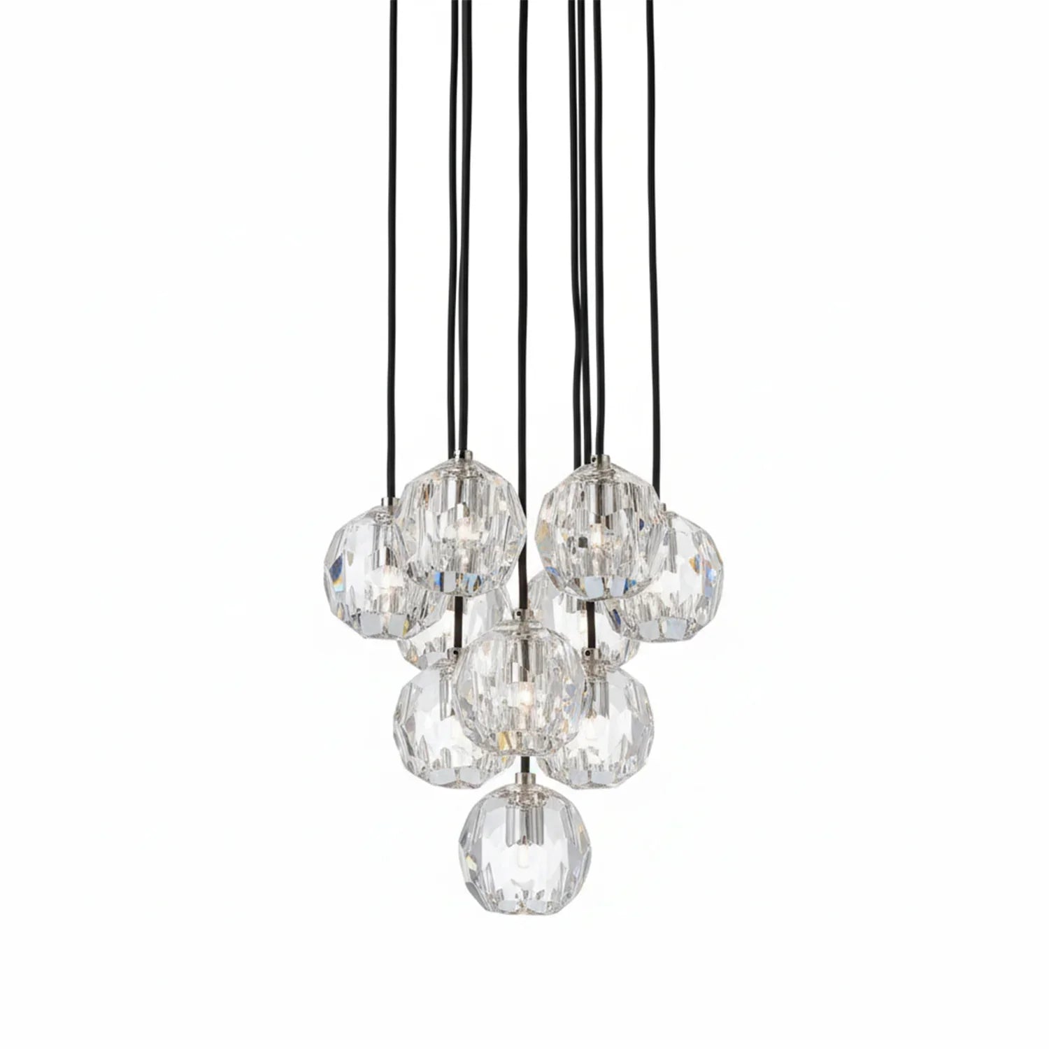 Luxury Faceted Crystal Cluster Chandelier | wildoxy
