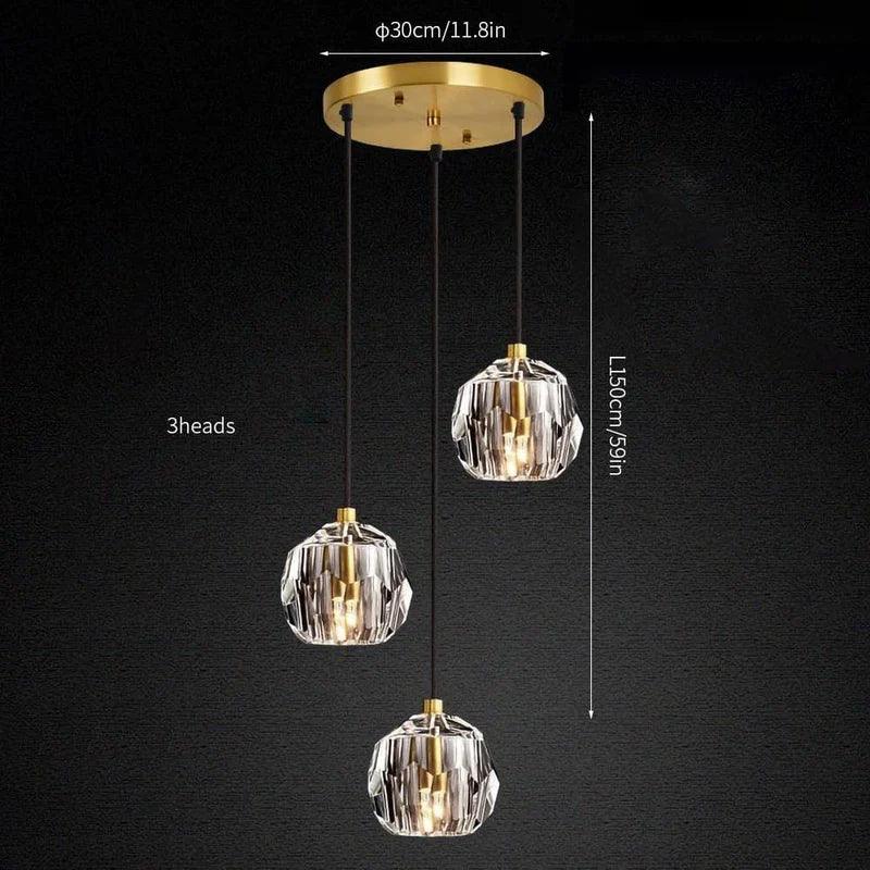 Luxury Faceted Crystal Cluster Chandelier | wildoxy
