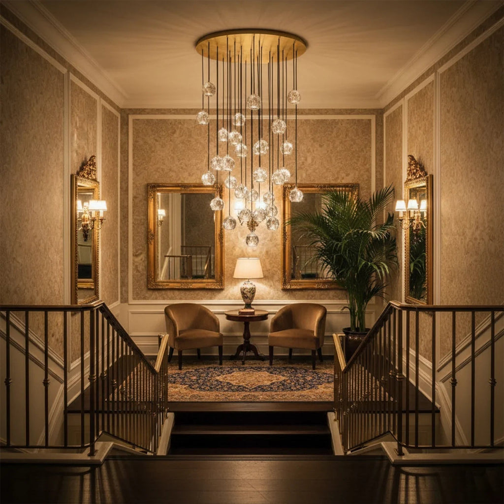 Luxury Faceted Crystal Cluster Chandelier | wildoxy