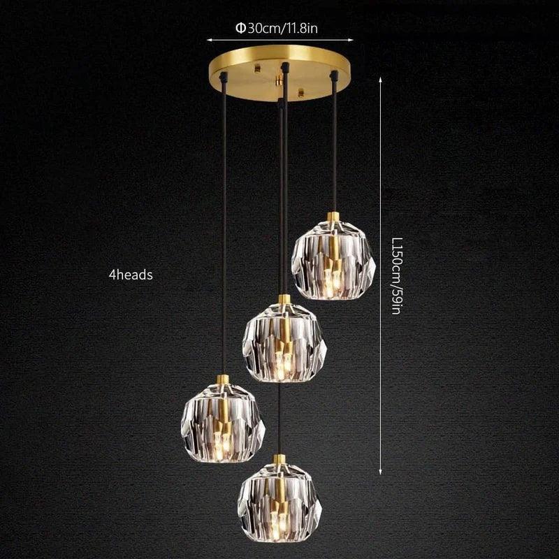 Luxury Faceted Crystal Cluster Chandelier | wildoxy