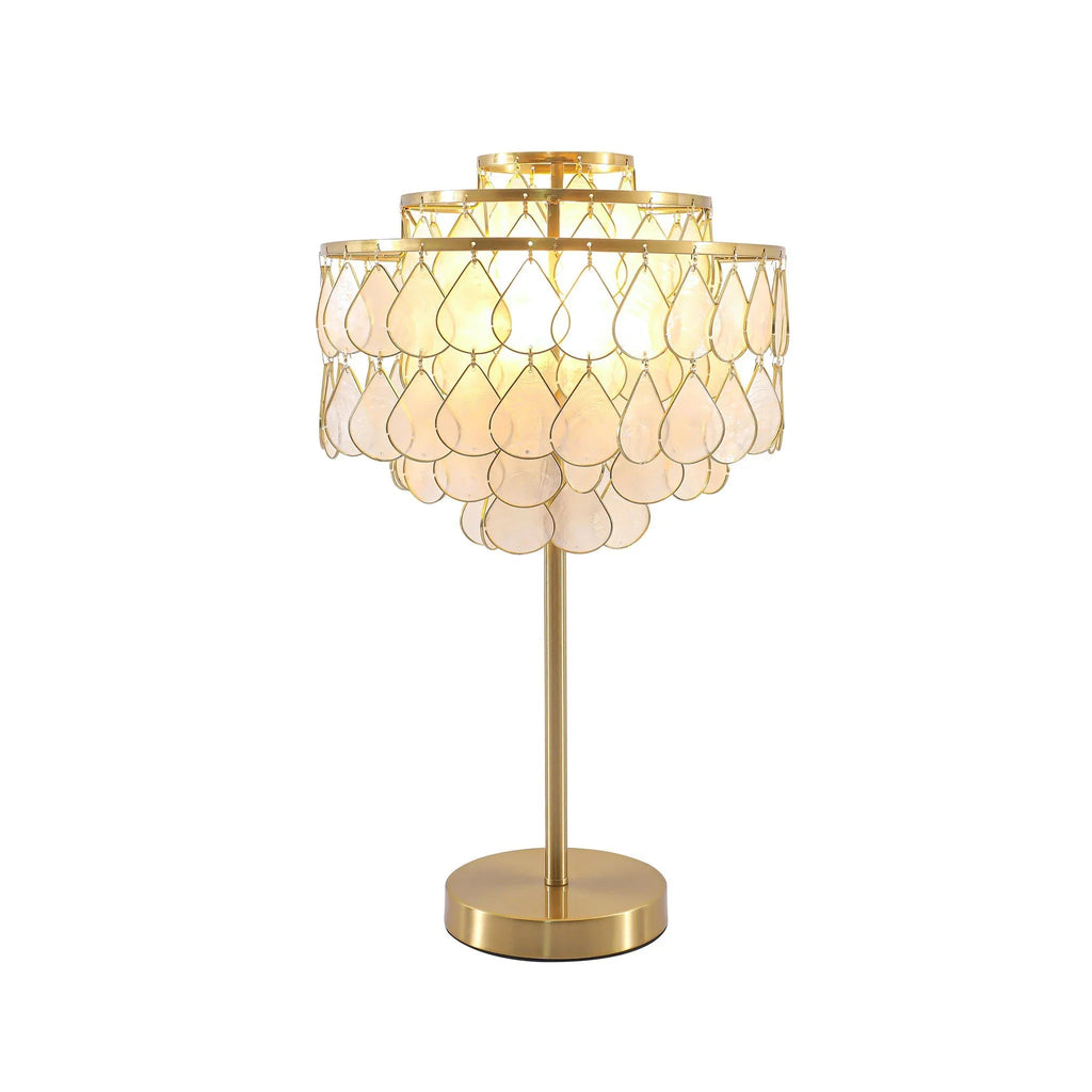 Teardrops Capiz Table Lamp | wildoxy