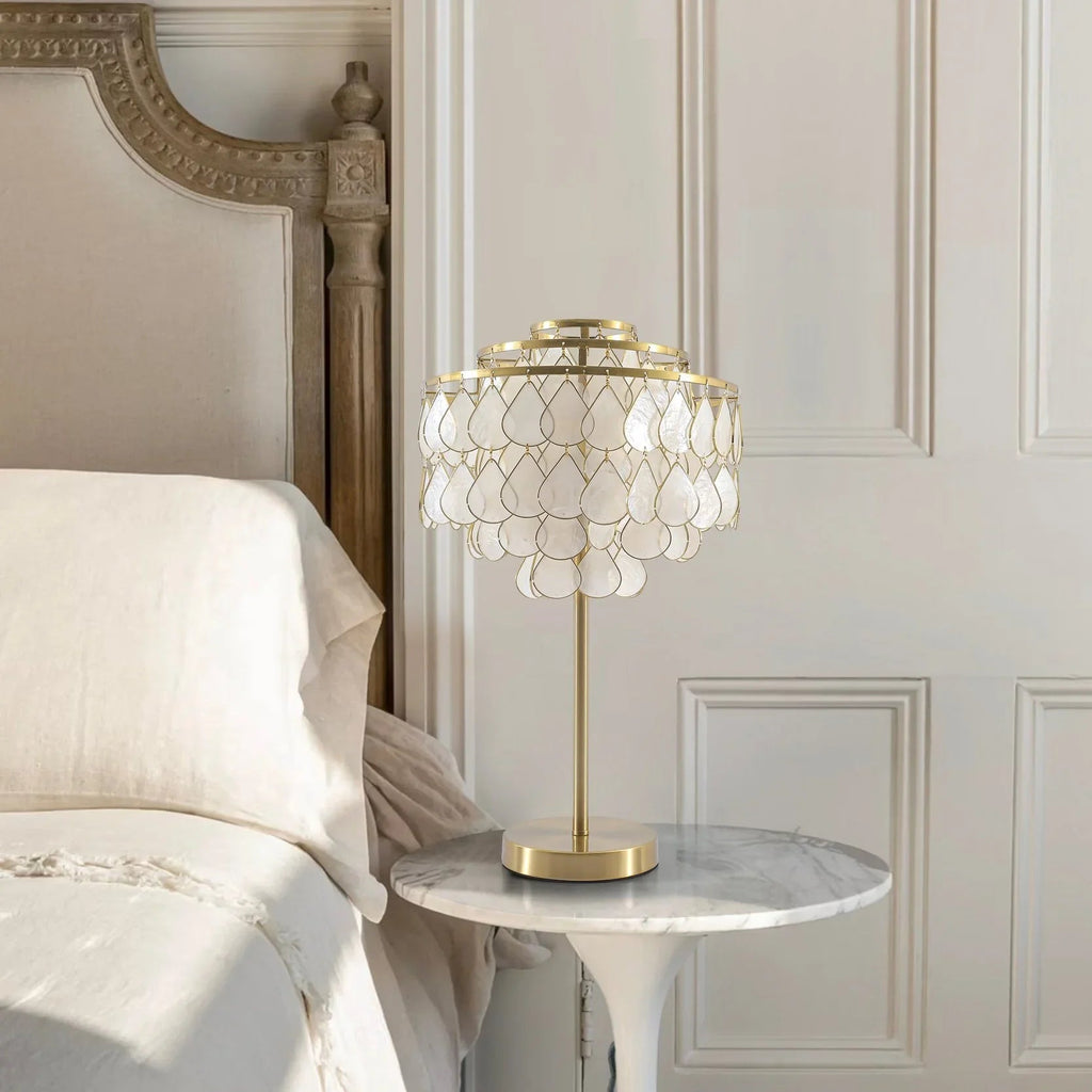 Teardrops Capiz Table Lamp | wildoxy