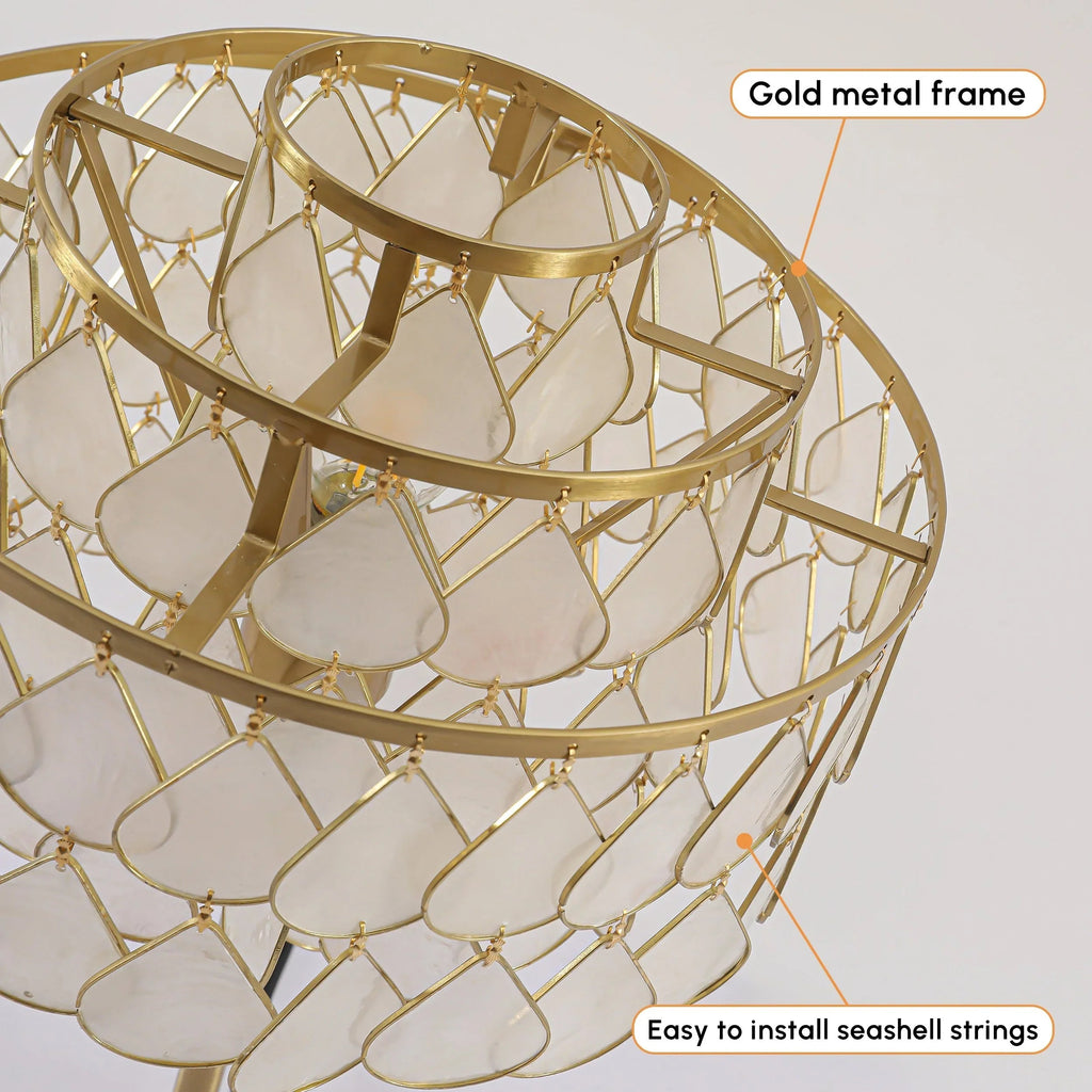 Teardrops Capiz Table Lamp | wildoxy