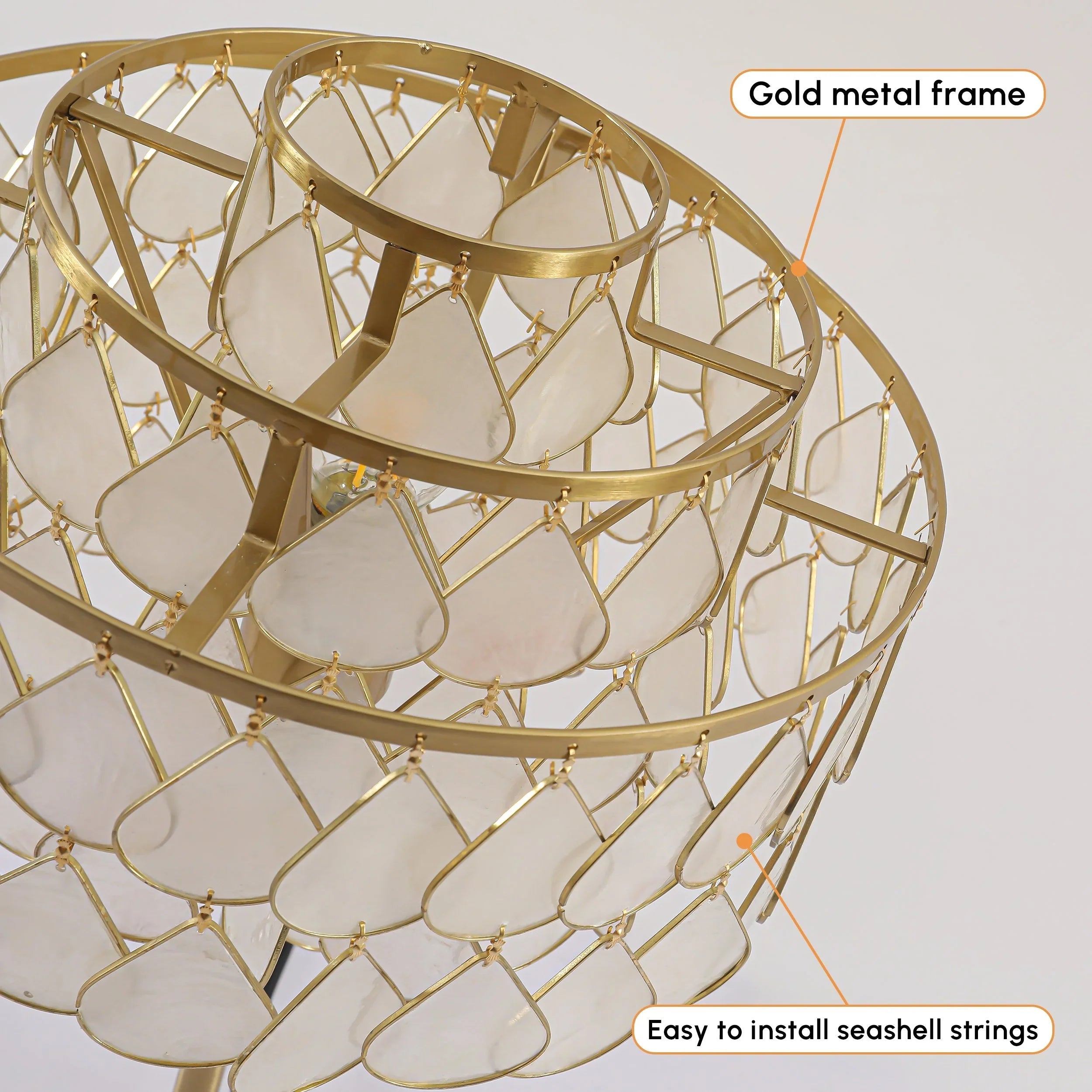 Teardrops Capiz Table Lamp | wildoxy