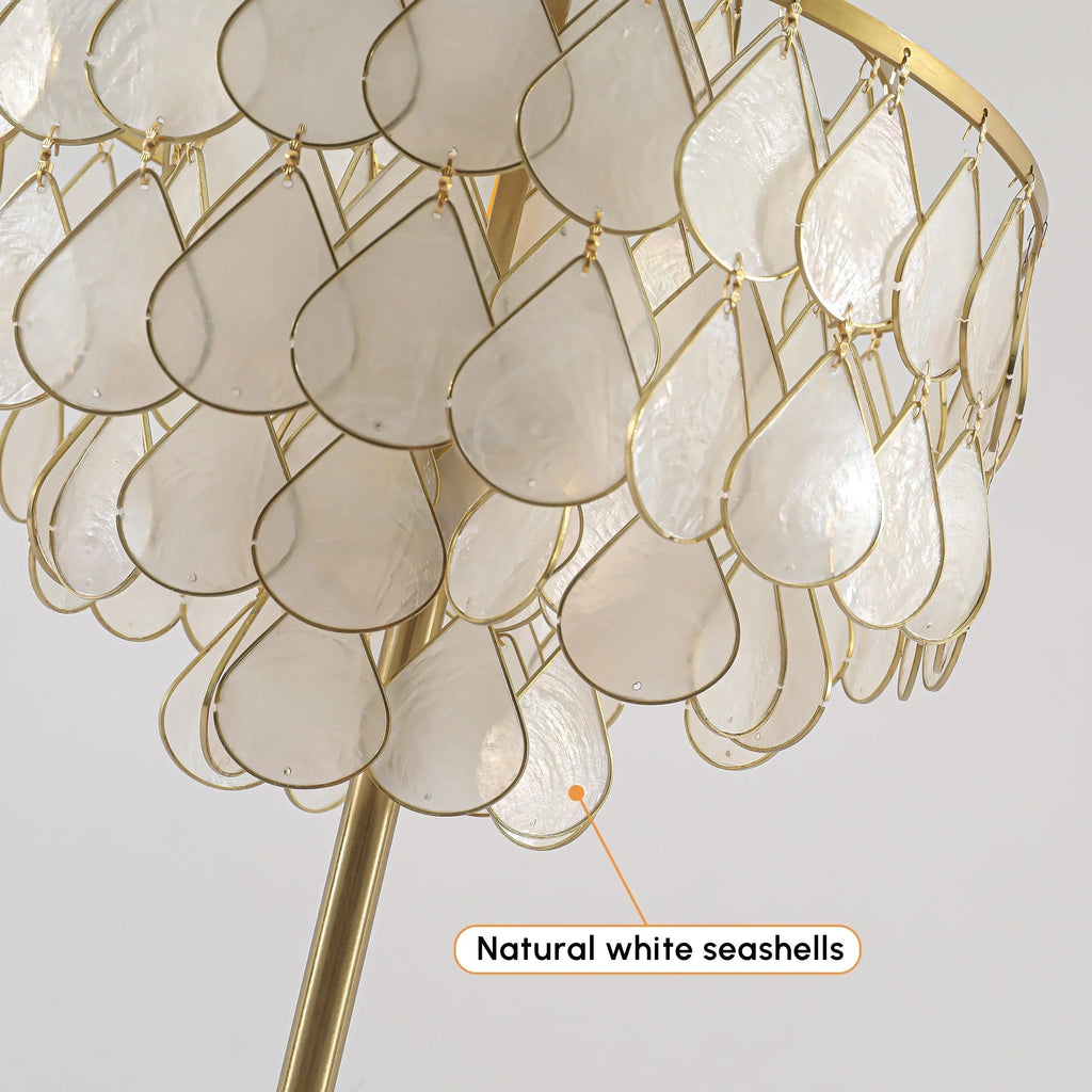 Teardrops Capiz Table Lamp | wildoxy