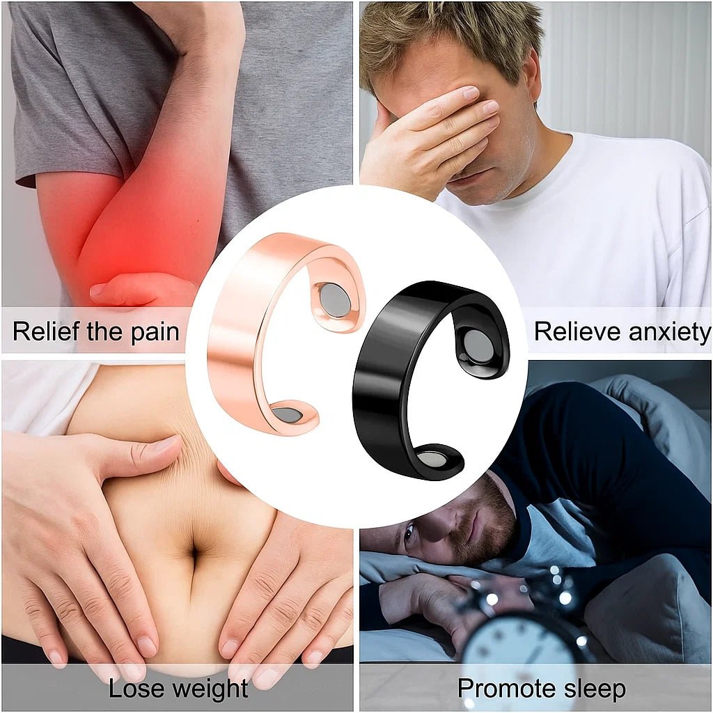 Aurea Discreet Magnetic Wellness Ring — One-Size Adjustable Band, All-Day Comfort