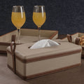 AuroraLane Leather Box Tissue Holder — Luxury Faux Leather Finish, Precision Stitching