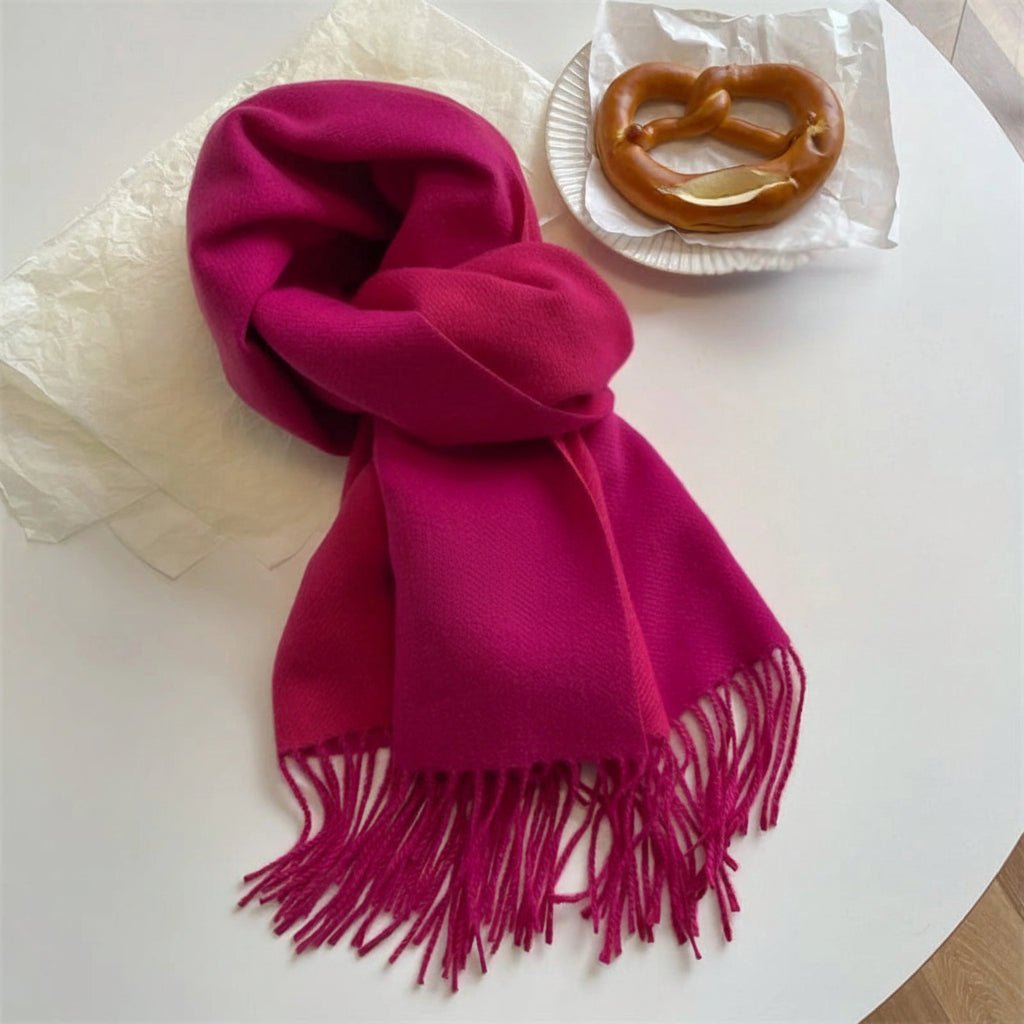 Aurora Two Tone Pashmina Scarf — Flowing Tassels, Soft Drape