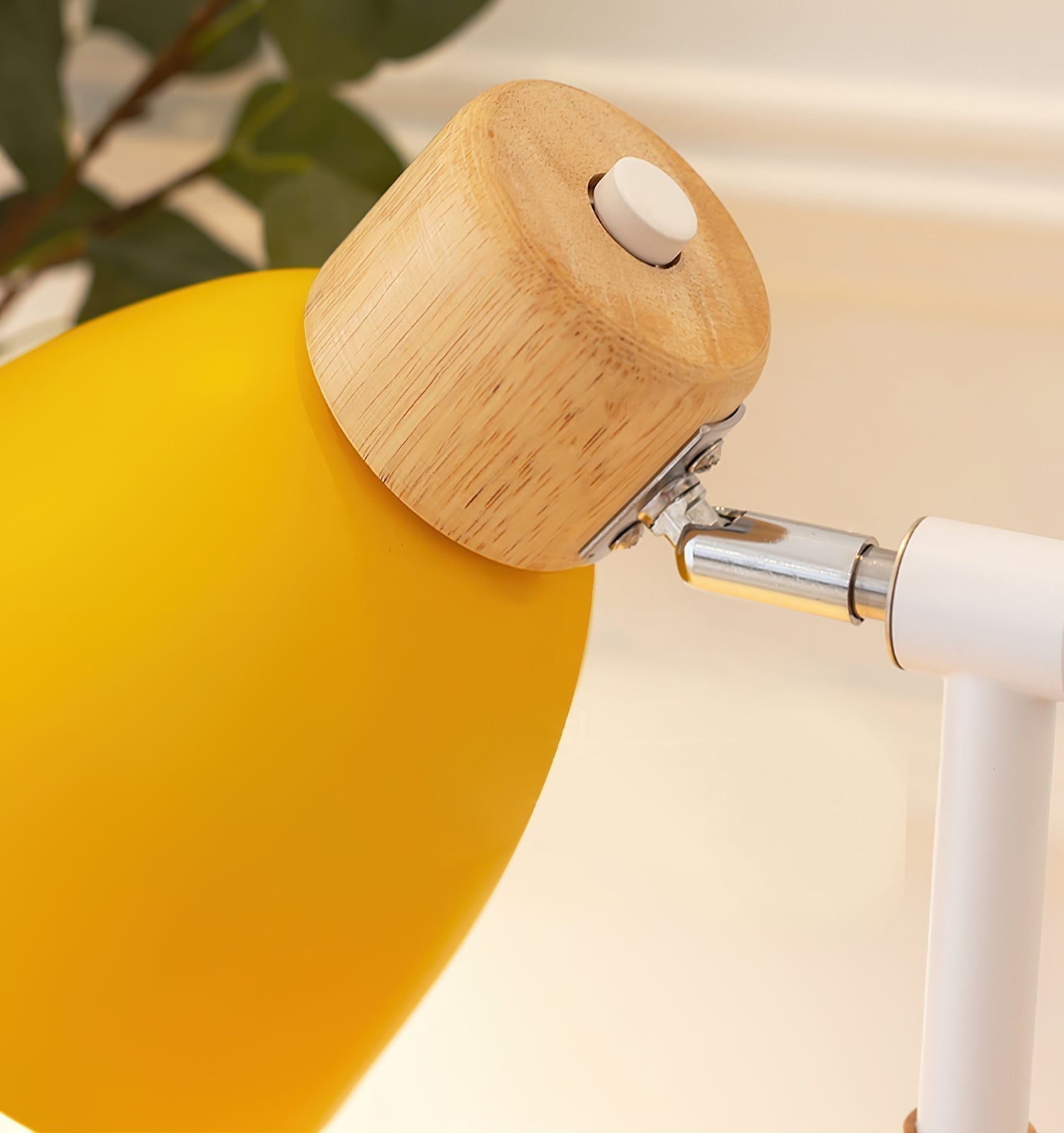 Kirrea Macaron Yellow Wooden Table Lamp — Nordic Base Design