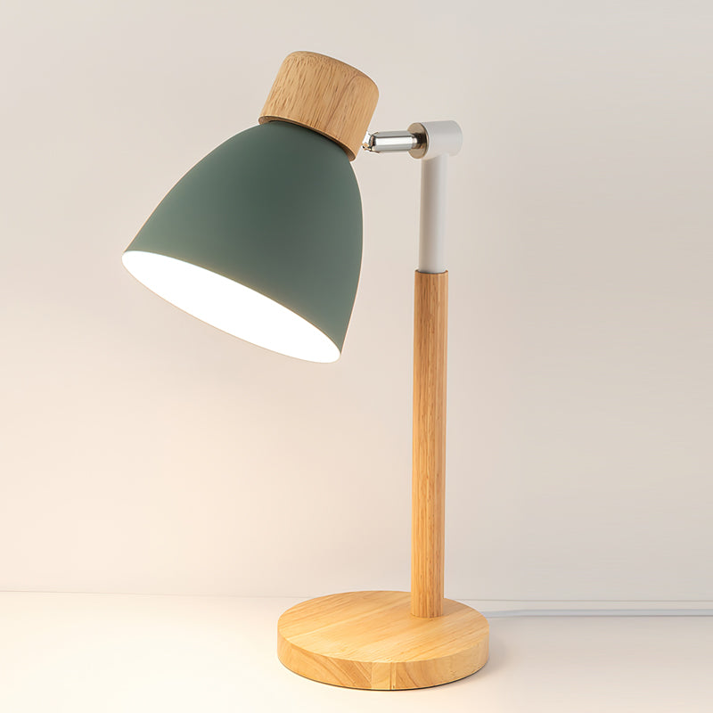 Kirrea Macaron Yellow Wooden Table Lamp — Nordic Base Design